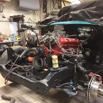 Classic Car Engine Rebuild in Organized Garage - Perkins from Calgary, Alberta