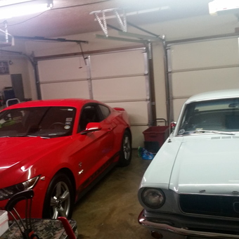 Dual Mustang Garage with Wall Decor - Steve Saddler from Johnson City, TN