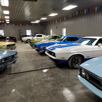 Classic Ford Mustangs in Spacious Garage - Bruno's from Lowellville, Ohio
