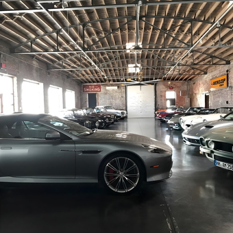 Classic Car Garage with Metal Signs and Polished Floors - Chip from Oklahoma City, Ok
