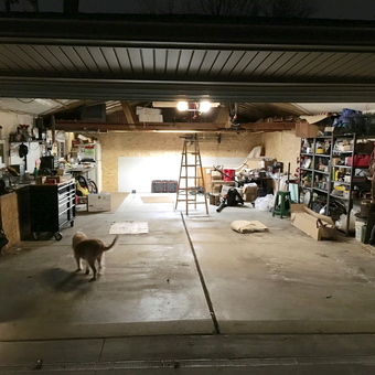 Organized garage with tool chest, shelves, and storage - Bob from Royal Oak, MI