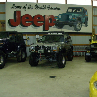 Jeep Garage with Off-Road Accessories and Wall Art - Jerryjeeper from Ottawa Lake, Michigan