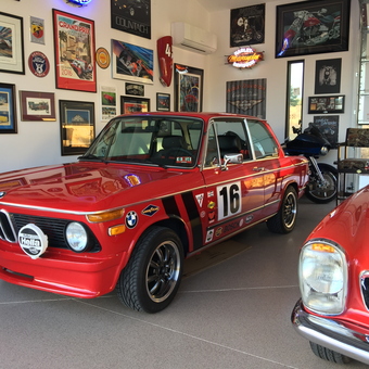 Classic Car Garage with Racing Decor and Neon Signs - Steve from Scottsdale, AZ