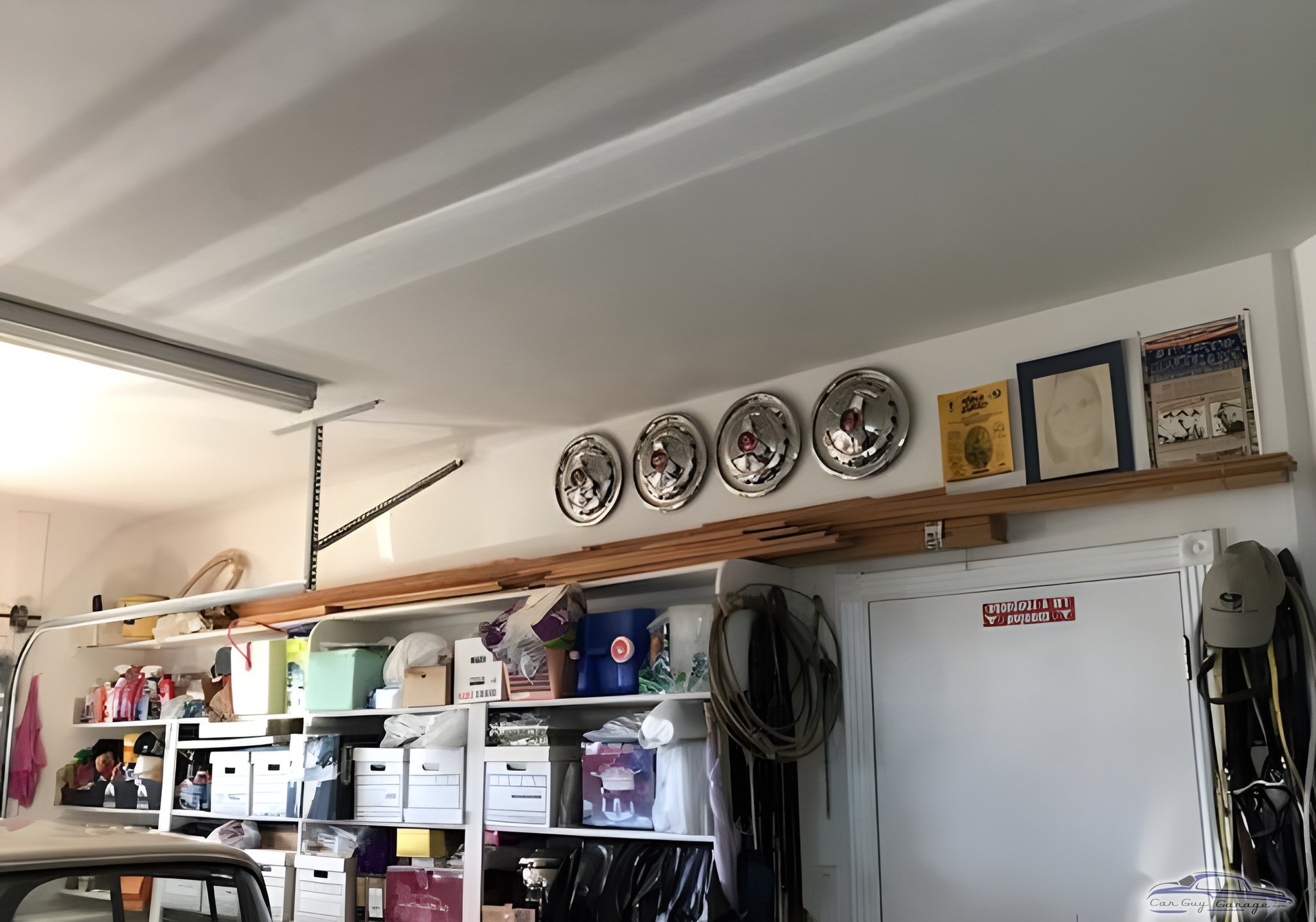 Organized Garage with Wall Storage and Hubcaps - Dick from Yarnell, Arizona