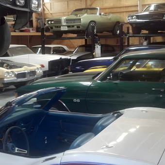 Classic Muscle Cars and Car Lifts in Spacious Garage - Shappys cars from Rio Rancho, NM