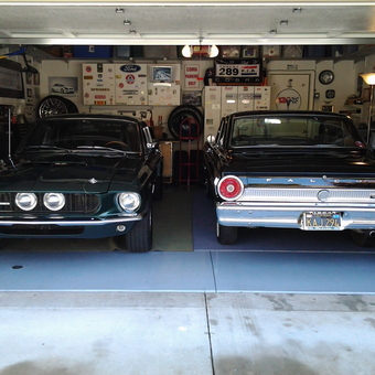 Classic Car Garage with Wall Decor and Tools - Chris
