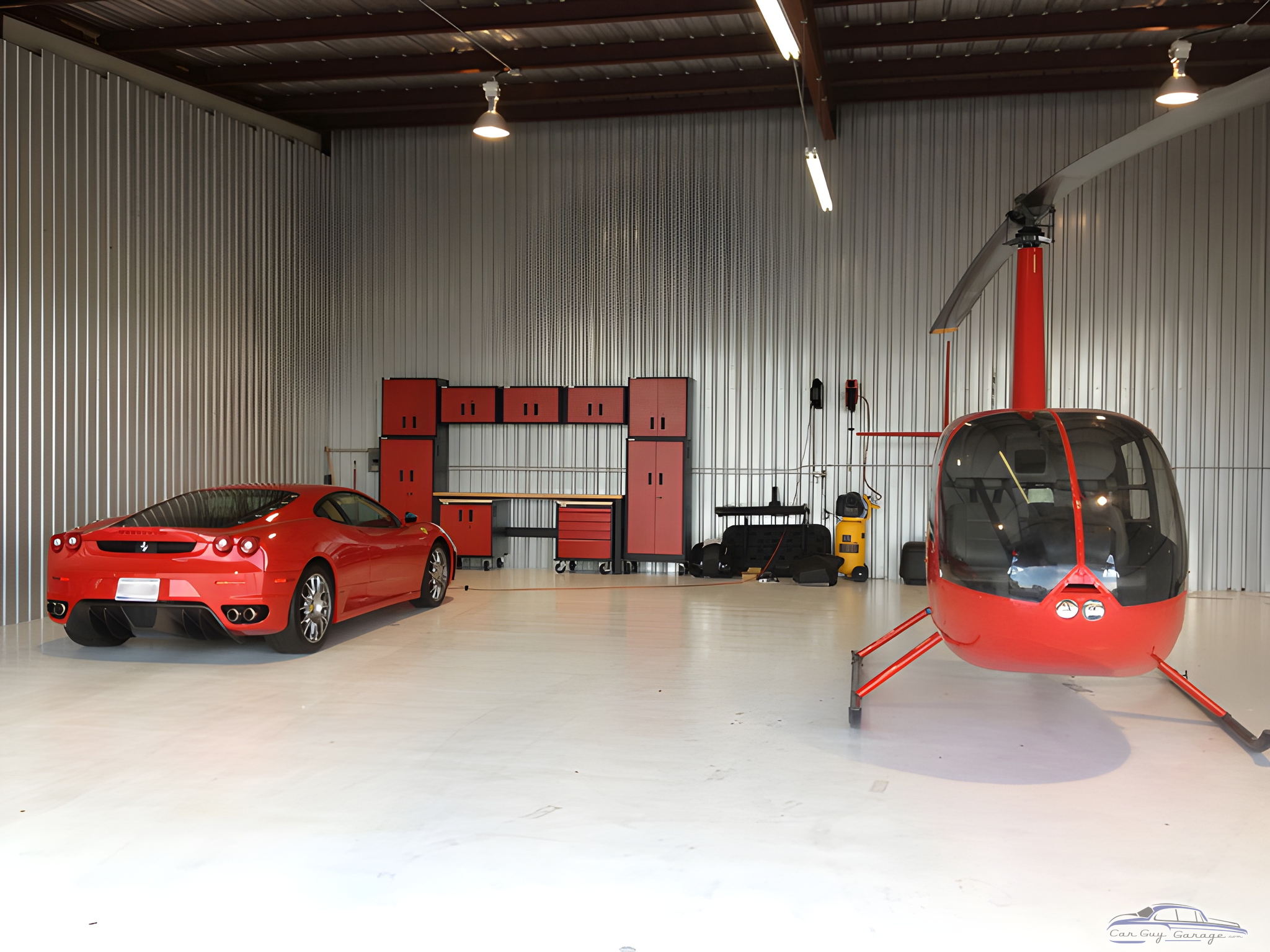 Red Car, Helicopter, and Garage Cabinets - Pedro from San Antonio, TX