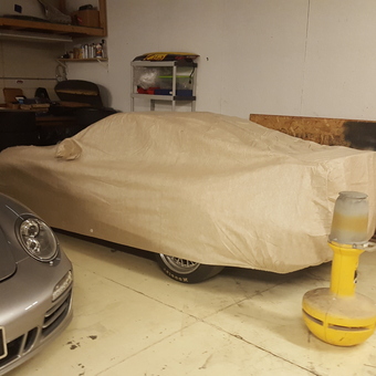 Garage with Covered Car, Porsche, and Storage - rtracer from Woodinville, WA