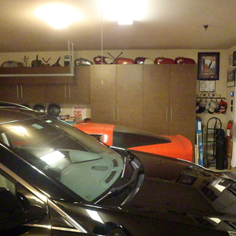 Organized Garage with Cabinets and Cars - sobmstr from Georgetown, TX