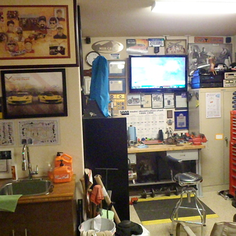 Organized Garage Workspace with Red Tool Chest - sobmstr from Georgetown, TX
