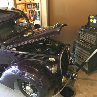 Classic Ford, Tool Chest, and Trophies in Garage - Doug from Brookfield, Wi