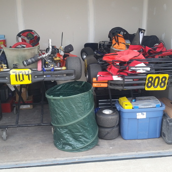 Go-Karts, Storage Bins, and Racing Gear in Garage - Matt Bradley from Saskatoon, Saskatchewan