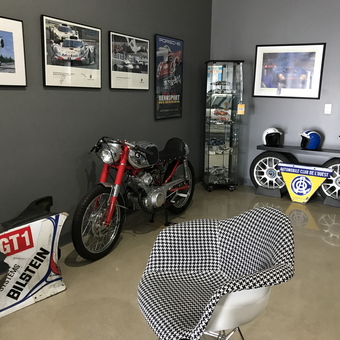 Motorsport Decor, Motorcycle, Helmets, and Art Display - Kevin