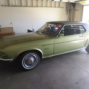 Classic Green Mustang in Organized Garage - Ed from Atkins, Iowa