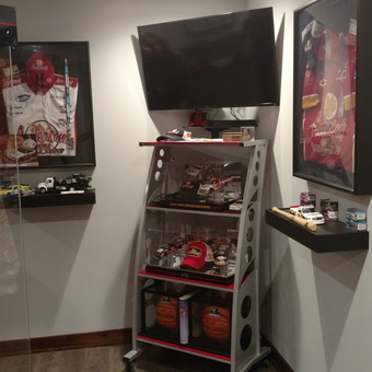 Racing Memorabilia Display Cabinet and Diecast Cars - Steve from Cumberland, WI