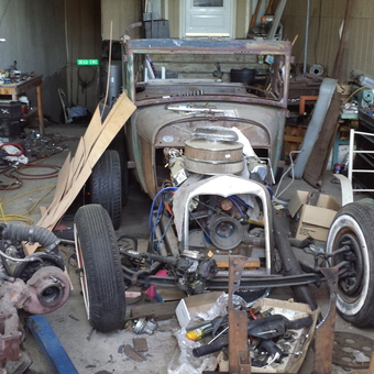 Hot Rod Project, Engines, Tools, and Parts in Garage - Aaron from Wallowa, Or