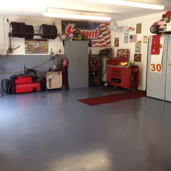 Organized garage with tool chest and storage cabinets - Bugattiboy from Port Charlotte, FL