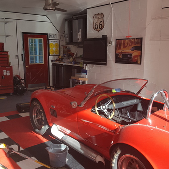 Classic Red Cobra, Garage Cabinets, Tools, and Decor - Henry Vanwyngaarden from Ivoryton, Connecticut