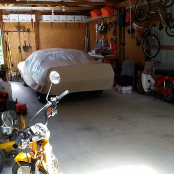 Organized Garage with Covered Car, Bikes, and Tools - Mike S from Owasso, Oklahoma