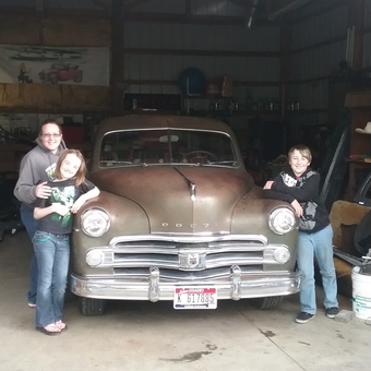 Classic Dodge Car, Garage Tools, and Parts Display - Dan from Athol, Id