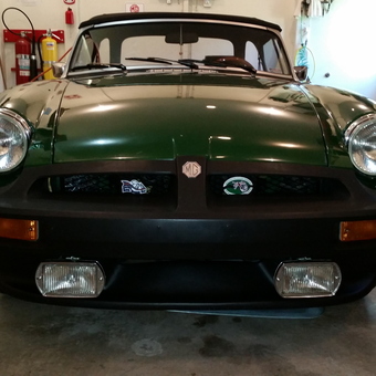 Classic MG Roadster in Home Garage with Car Lift - Jtlaw1 from Springfield, Missouri