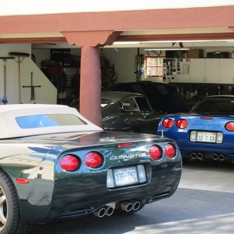 Corvettes and Tools in Organized Garage - TALBOT'S SPEED SHOP from Edwards, Colorado