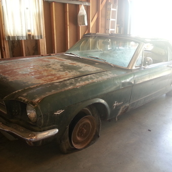 Classic Ford Mustang Project Car in Garage - Robert Goodrich from Topeka, KS