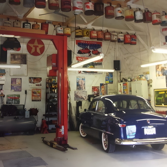 Classic Car Garage with Lift and Vintage Decor - Steve from New Ulm, MN