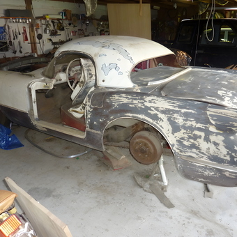 Classic Car Restoration Project in Garage - worm from vancouver, wa