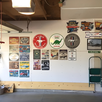 Garage Wall Decor with Mustang and Vintage Signs - freddie0105 from Farmington, MN