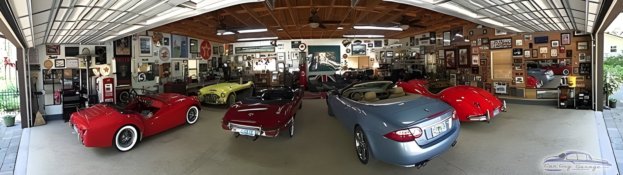 Classic car garage with vintage signs and wall art - Classic PopPop from Jacksonville, FL
