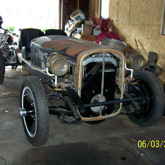Classic Hot Rod Project and Motorcycle in Garage - Mike DeFelice from Port Ewen, NY
