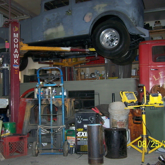 Classic Car on Lift with Tools and Lighting - Mike DeFelice from Port Ewen, NY