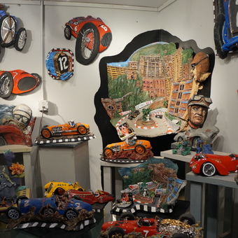 Handcrafted Racing Car Art and Decor Display - car-toonsbybooth from Gardiner, NY