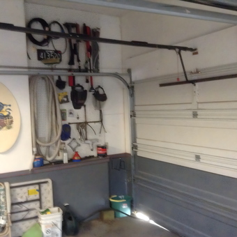 Organized garage with pegboard tool storage - Tom from East Longmeadow, Ma