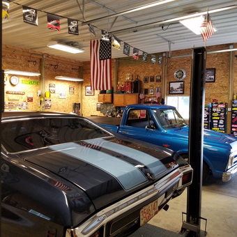 Classic Car Garage with Wall Art and Tool Storage - Crago from Huntington, Indiana