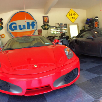 Luxury Garage with Sports Cars and Gulf Sign - David from Oakland, NJ