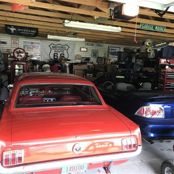 Classic Mustang Garage with Signs and Decor - Mustang Garage from Howards Grove, WI