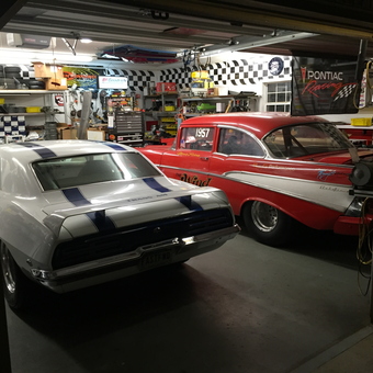 Classic Cars and Racing Decor Garage Setup - Louie from Goose Creek, SC