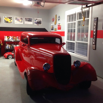 Classic Red Hot Rod and Texaco Decor Garage - G-money from Williamsburg, Ky