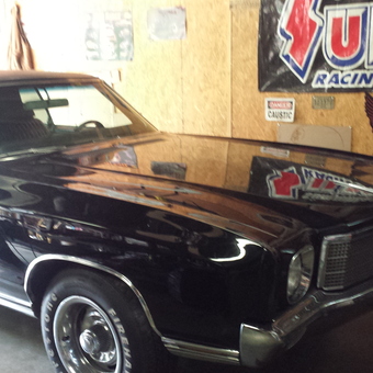 Classic Black Car in Custom Garage with Racing Decor - Keith Bogaert from Osceola, In