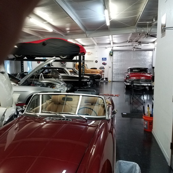 Classic Car Garage with Car Lift and Tools - Ronald Hall from New Smyrna beach, Fl