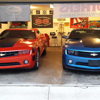 Chevrolet Camaros, Garage Signs, and Tools - Camaro Garage from Blue Grass, IA