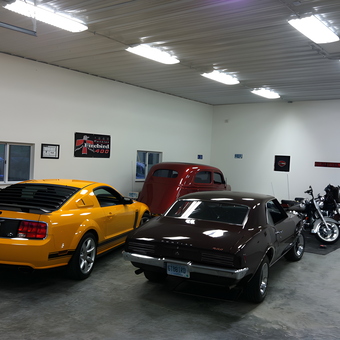 Classic Cars and Motorcycles in Well-Lit Garage - Mike from Chester, NH