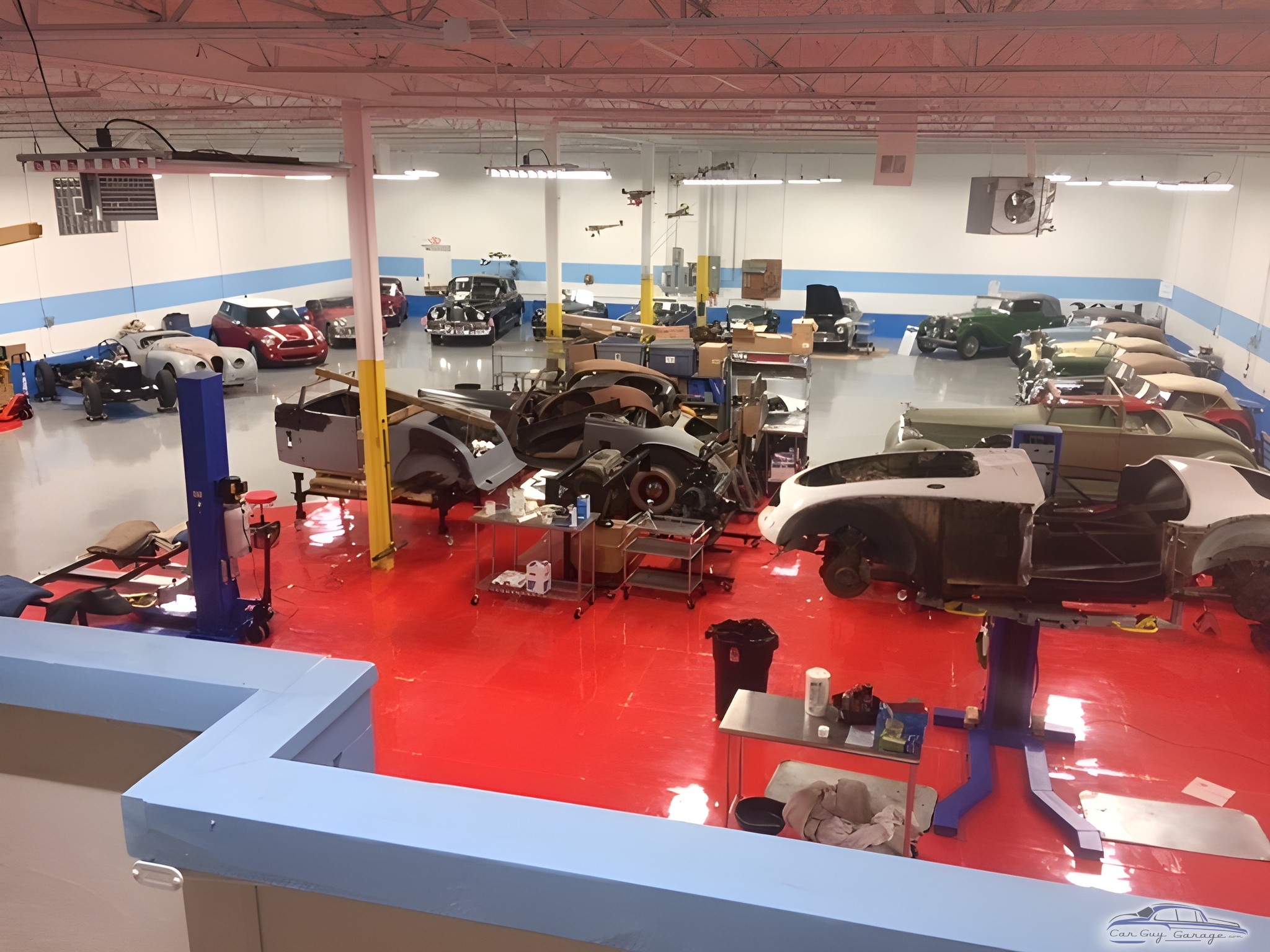 Classic Car Restoration Garage With Lifts and Tools - Diecuts from Dearborn, Michigan