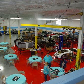 Classic Car Restoration Garage with Lifts and Tables - Diecuts from Dearborn, Michigan