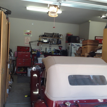 Classic Car, Tool Chest, and Cabinets in Organized Garage - GEoff
