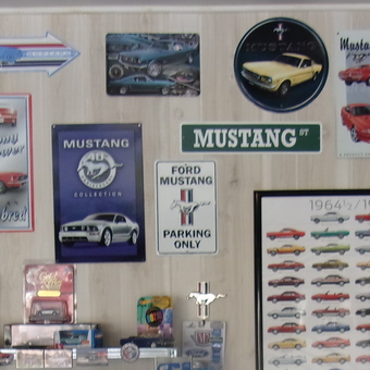 Ford Mustang Wall Art and Memorabilia Display - Skippy from Englewood, OHIO
