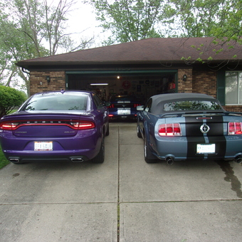 Garage with Dodge Charger and Mustang Convertible - Skippy from Englewood, OHIO