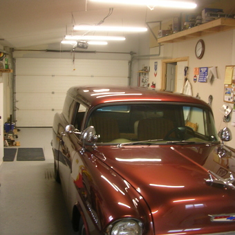 Classic Car in Organized Garage with Tools - Art from Reading, Michigan